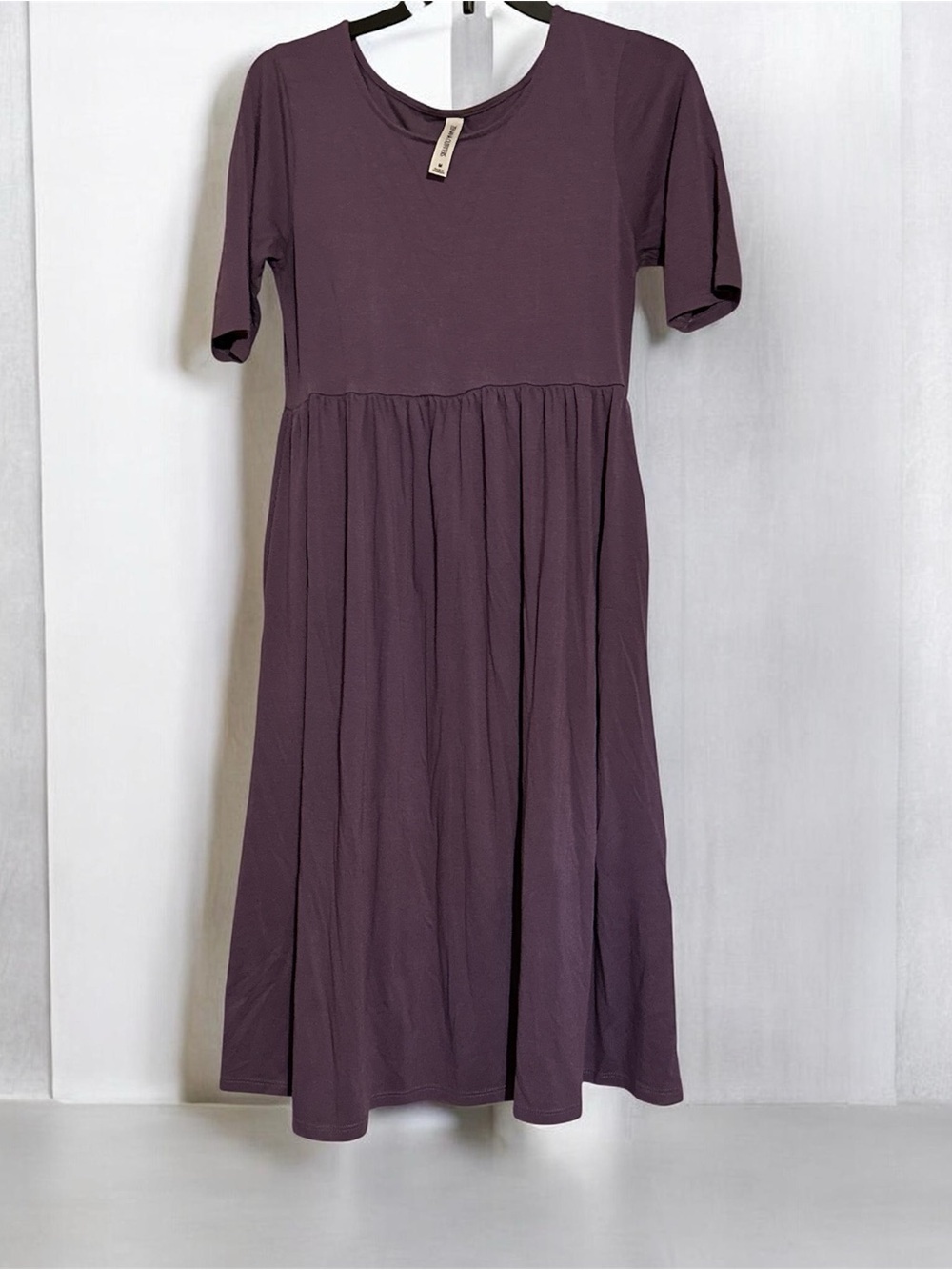 M Zenana Outfitters quarter sleeve eggplant purple dress